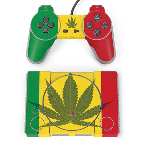 Marijuana Rasta Flag PlayStation Classic Bundle Skin