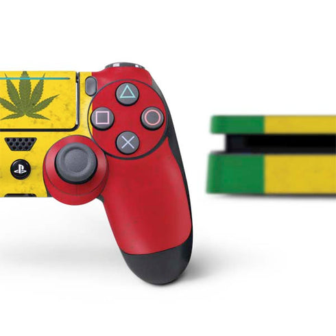 Marijuana Rasta Flag PS4 Slim Bundle Skin