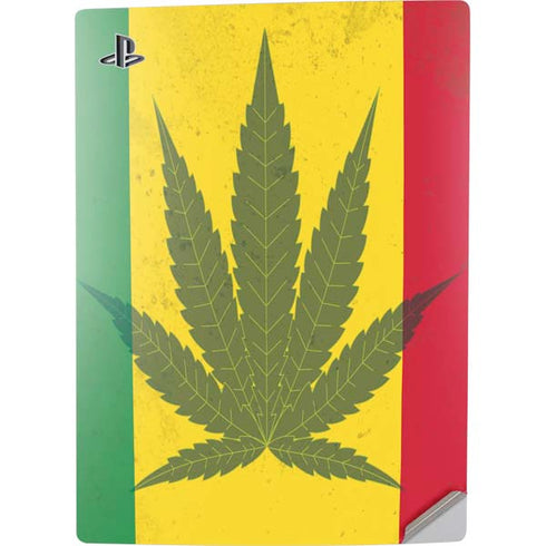 Marijuana Rasta Flag PS5 Digital Edition Console Skin