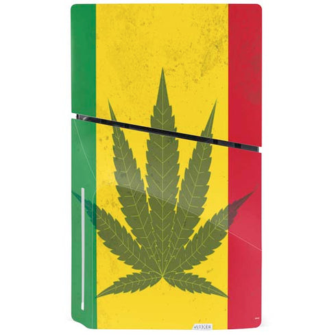 Marijuana Rasta Flag PS5 Slim Disk Console Skin