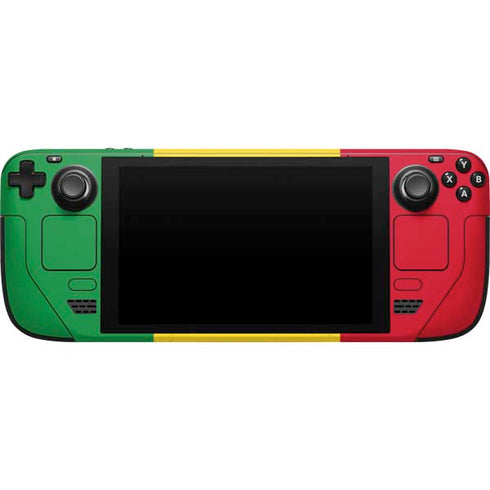 Marijuana Rasta Flag Steam Deck Handheld Gaming Computer Skin
