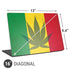 Marijuana Rasta Flag Universal Laptop 16in (13 x 9.4in) Skin