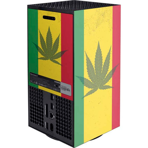 Marijuana Rasta Flag Xbox Series X Console Skin