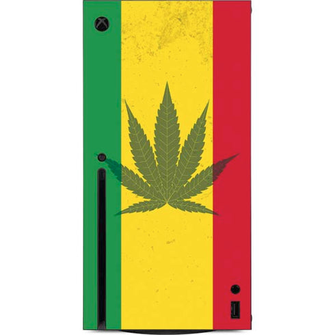 Marijuana Rasta Flag Xbox Series X Console Skin