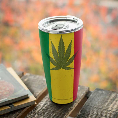 Marijuana Rasta Flag Yeti 20oz Tumbler Skin