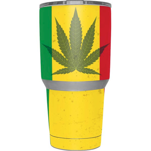 Marijuana Rasta Flag Yeti 30oz Rambler Tumbler Skin