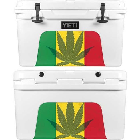 Marijuana Rasta Flag YETI Tundra 45 Hard Cooler Skin
