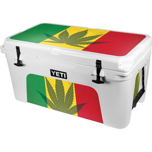 Marijuana Rasta Flag YETI Tundra 65 Hard Cooler Skin