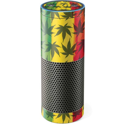 Marijuana Rasta Pattern Amazon Echo Skin