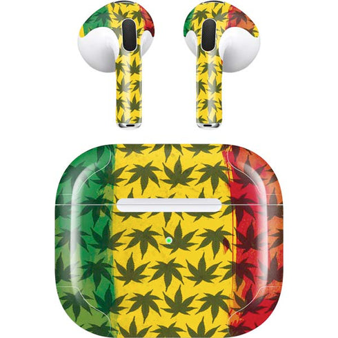 Marijuana Rasta Pattern Apple AirPods (3rd Gen 2021) Skin
