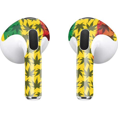 Marijuana Rasta Pattern Apple AirPods (3rd Gen 2021) Skin