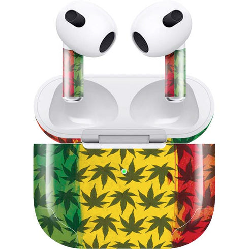 Marijuana Rasta Pattern Apple AirPods (3rd Gen 2021) Skin