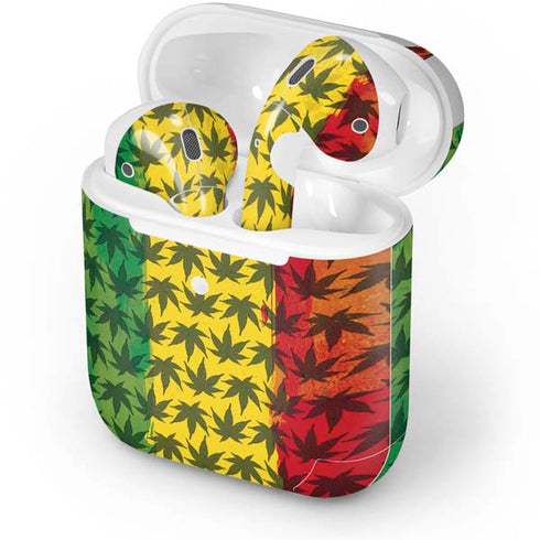 Marijuana Rasta Pattern Apple AirPods Skin