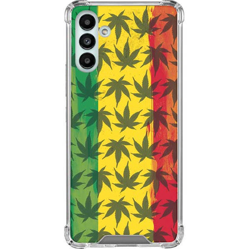 Marijuana Rasta Pattern Galaxy A13 5G Clear Case