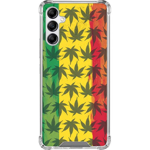 Marijuana Rasta Pattern Galaxy A14 5G Clear Case