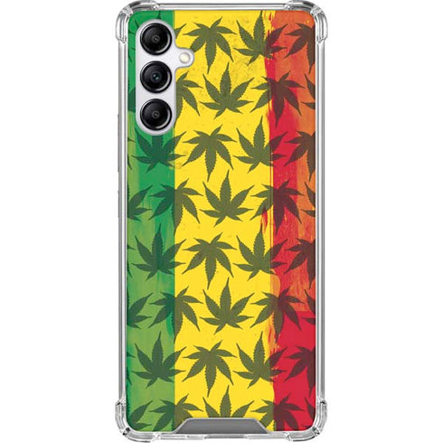 Marijuana Rasta Pattern Galaxy A15 5G Clear Case