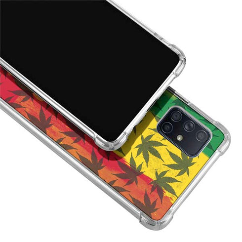 Marijuana Rasta Pattern Galaxy A51 5G Clear Case