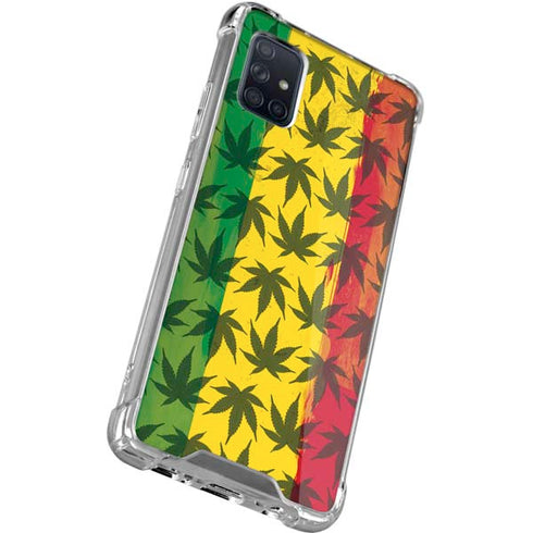 Marijuana Rasta Pattern Galaxy A51 5G Clear Case