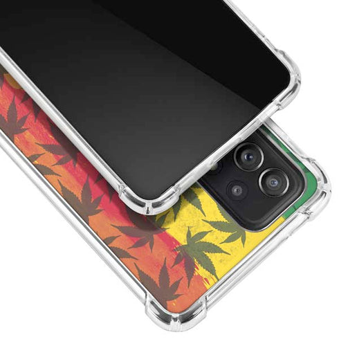Marijuana Rasta Pattern Galaxy A52 5G Clear Case