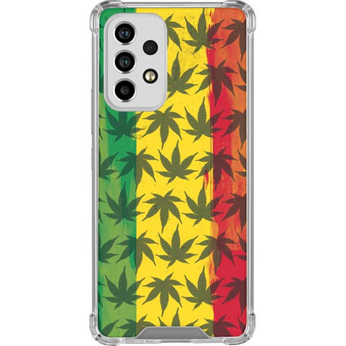 Marijuana Rasta Pattern Galaxy A53 5G Clear Case
