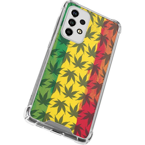 Marijuana Rasta Pattern Galaxy A53 5G Clear Case