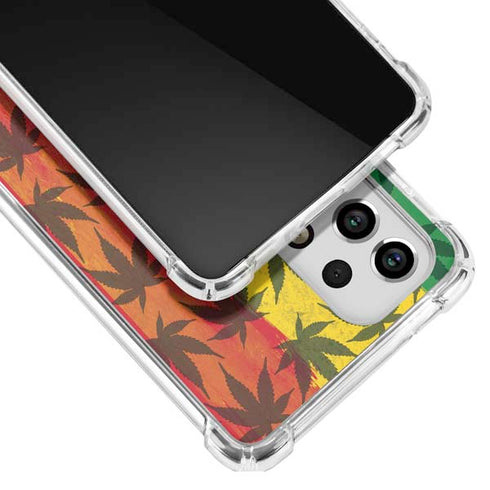 Marijuana Rasta Pattern Galaxy A53 5G Clear Case