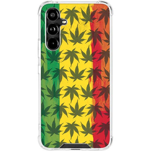 Marijuana Rasta Pattern Galaxy A54 5G Clear Case