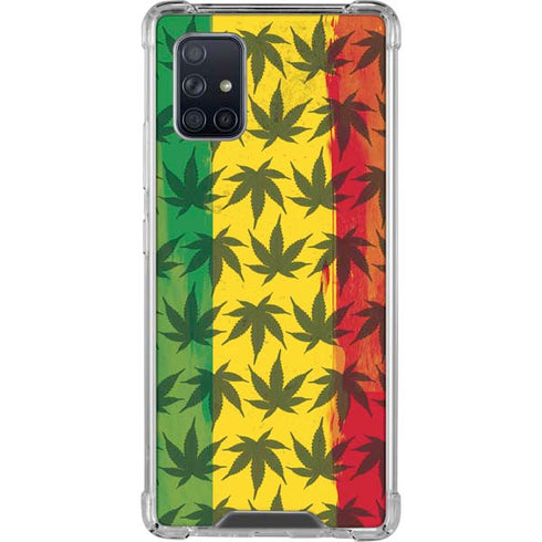 Marijuana Rasta Pattern Galaxy A71 5G Clear Case