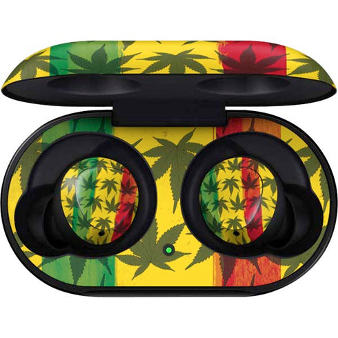 Marijuana Rasta Pattern Galaxy Buds Skin
