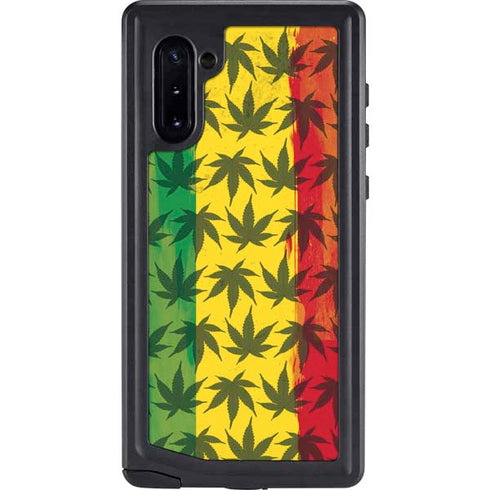 Marijuana Rasta Pattern Galaxy Note 10 Waterproof Case