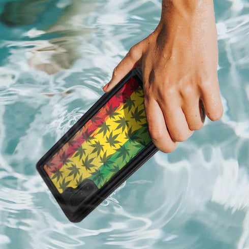 Marijuana Rasta Pattern Galaxy Note 10 Waterproof Case
