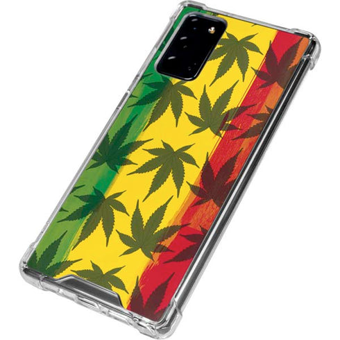 Marijuana Rasta Pattern Galaxy Note20 5G Clear Case