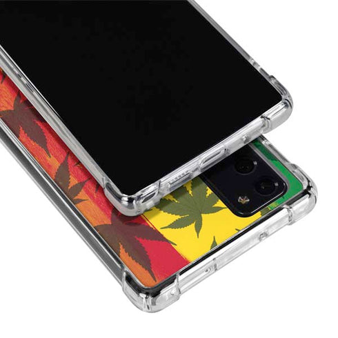 Marijuana Rasta Pattern Galaxy Note20 5G Clear Case