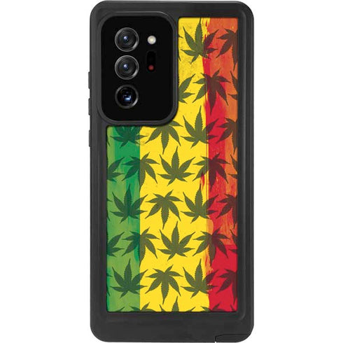 Marijuana Rasta Pattern Galaxy Note20 Ultra 5G Waterproof Case