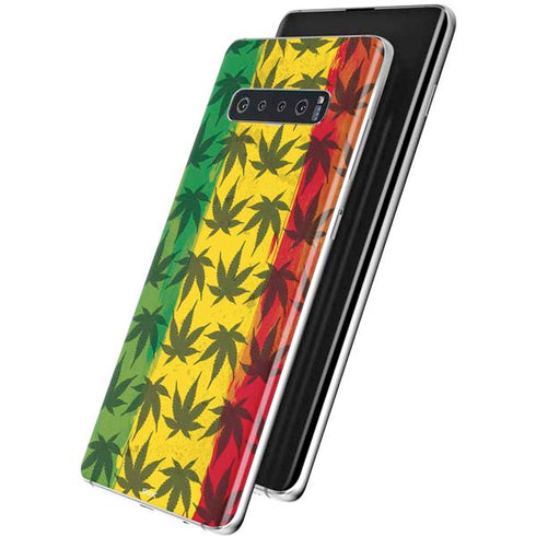 Marijuana Rasta Pattern Galaxy S10 Plus Skin
