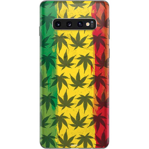 Marijuana Rasta Pattern Galaxy S10 Skin