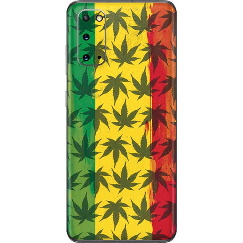 Marijuana Rasta Pattern Galaxy S20 Skin