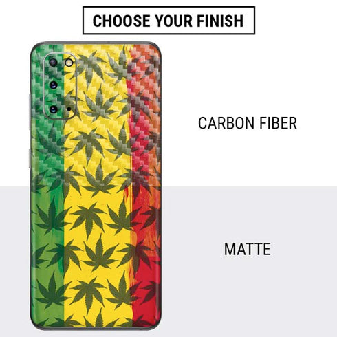 Marijuana Rasta Pattern Galaxy S20 Skin