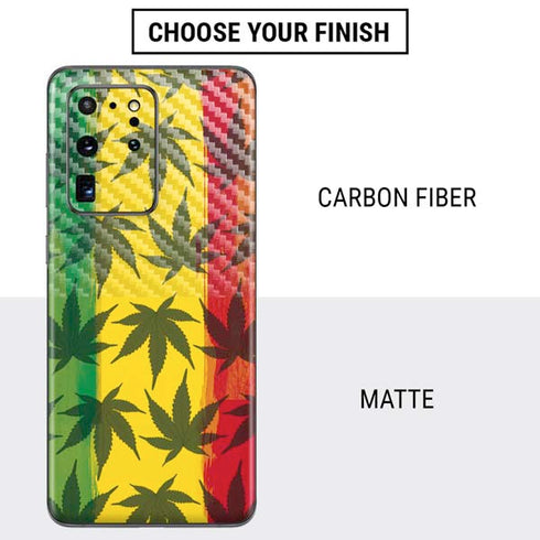 Marijuana Rasta Pattern Galaxy S20 Ultra 5G Skin