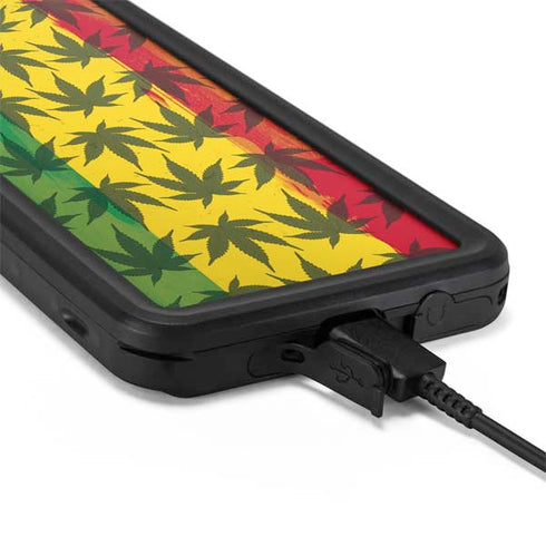 Marijuana Rasta Pattern Galaxy S20 Waterproof Case