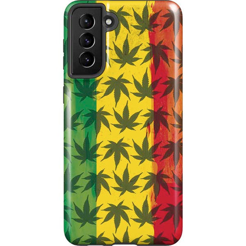 Marijuana Rasta Pattern Galaxy S21 Plus 5G Pro Case