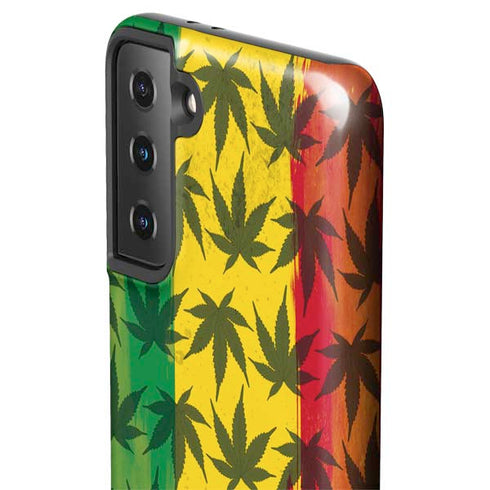Marijuana Rasta Pattern Galaxy S21 Plus 5G Pro Case