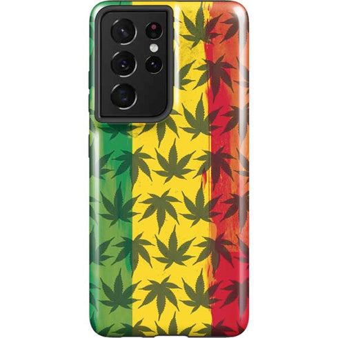 Marijuana Rasta Pattern Galaxy S21 Ultra 5G Pro Case