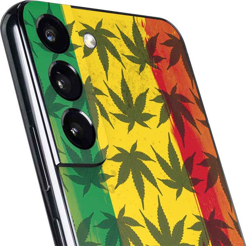 Marijuana Rasta Pattern Galaxy S22 Plus Skin