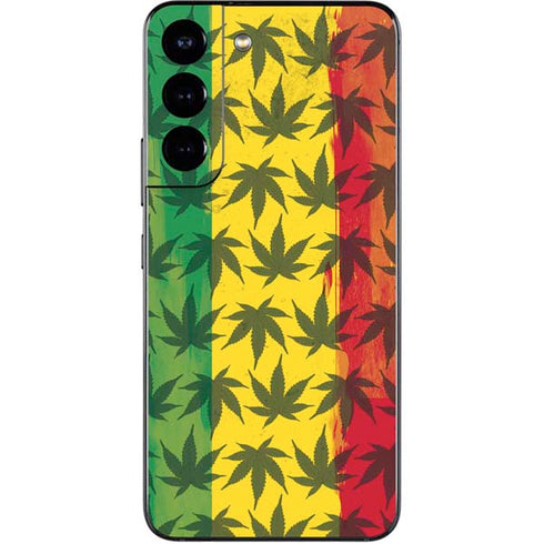 Marijuana Rasta Pattern Galaxy S22 Skin