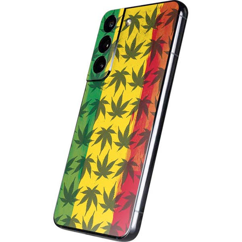 Marijuana Rasta Pattern Galaxy S22 Skin