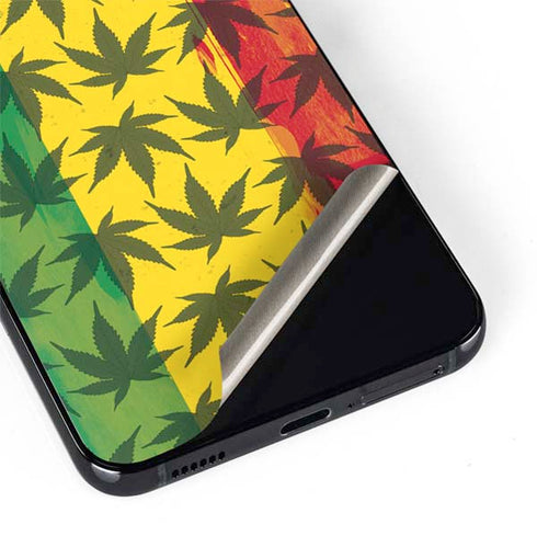 Marijuana Rasta Pattern Galaxy S22 Skin