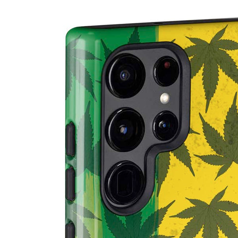Marijuana Rasta Pattern Galaxy S22 Ultra Pro Case