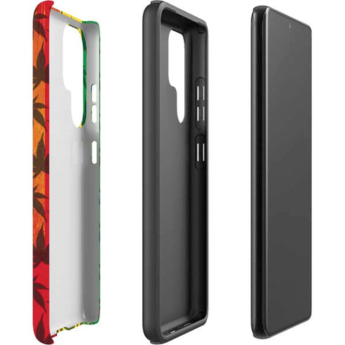 Marijuana Rasta Pattern Galaxy S22 Ultra Pro Case