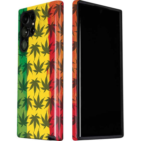 Marijuana Rasta Pattern Galaxy S22 Ultra Pro Case